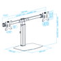 TooQ Soporte de Sobremesa para 2 Monitores 17''-27'' Negro